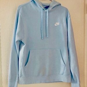 NIKE Club Fleece Woman's Pullover Hoodie - Baby Blue (SM) 🦋